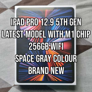 Ipad Pro 12.9 5th Gen 256GB WiFi M1 Chip Brand New Australian Model