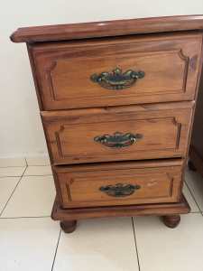2 x timber bedsides in good condition