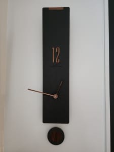 EMITDOOG Minimal Line Pendulum Wall Clock
