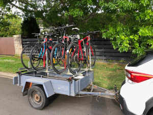 6 x 4 trailer with bike rack for 6 bikes