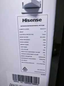 Hisense fridge 336l 
