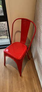 Chair red metal new from officeworks