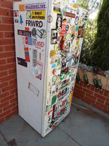 Old fridge for out back or party sheds!! Will clean once claimed!!