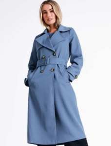 Brand New Basque Trench Coat Dusty Blue s8 (RRP $189.95)