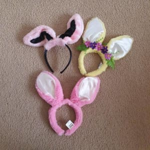 6 pieces preloved VGC kids bunny rabbit ears costume dress up