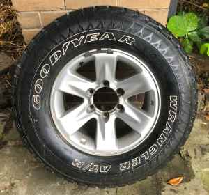 Spare Wheel Rim And Tyre Goodyear Wrangler Suit 4WD