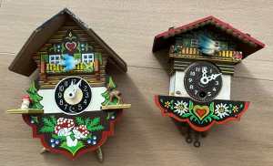 1960s/1970s GERMANY Wall Clock Spring movement (Bird motion).