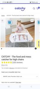 Baby Feeding High Chair with Catcher Combo