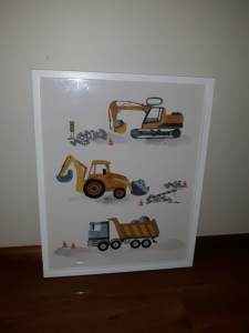 Digger, Truck Boys Framed Wall Art Print Picture