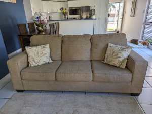 3 Seater fabric lounge suite with chaise