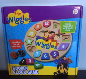 The Wiggles Wooden Clock Game (Brand New)