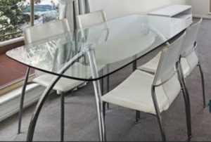 Glass Dining Table & 4 Chairs