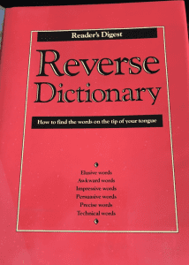 AS NEW Readers Digest Reverse Dictionary
