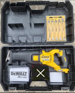 DeWalt 54V Reciprocating Saw, Case & 5 DeWalt blades (brand new)