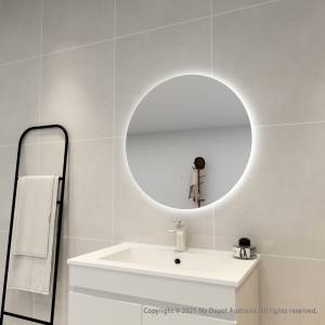 700mm 3 Color Round Backlit Bathroom LED Mirror