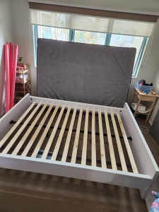 Amart queen bed with plush mattress