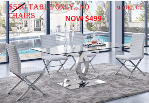 brand new glass 150cm glass dining tables no chairs