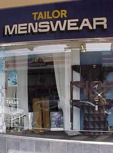 Menswear shop closing down sale. $59 is for pair of trousers