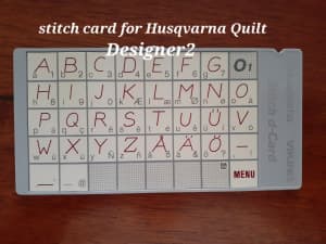 Stitch card for Husqvarna Quilt Designer 2