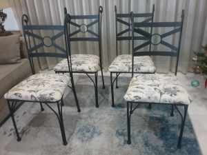 (4) Wrought Iron Dining Chairs