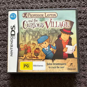 Professor Layton and the Curious Village Nintendo DS Case and Manual