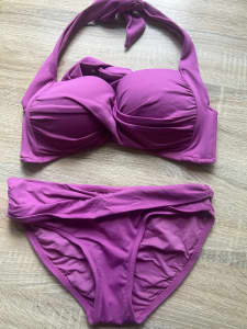 brand new seafolly purple bikini size 8 BNWT 