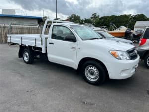 2007 Toyota Hilux KUN16R 06 Upgrade SR White 5 Speed Manual Cab Chassis