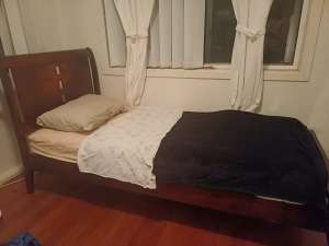 Lovely wooden single bed w mattress easy to assemble