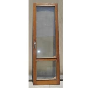 External Full Glass Door - Double Glazed - Cedar - 2590 x 820 x 40 mm