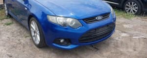 FORD FALCON 2013 FG MK2 KINNETIC BLUE FRONT BUMPER BAR COMPLETE WITH L