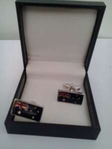 Cufflinks, depicting Australian flag plus other collectable items