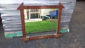 Hand made timber mirror