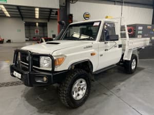 2008 Toyota Landcruiser VDJ79R Workmate (4x4) White 5 Speed Manual Cab Chassis