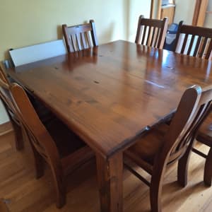 8-seat dining table and chairs 