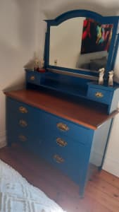 Ornate timber dressing table