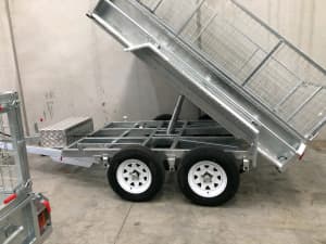 10x5 tandem axle fully galvanised hydraulic tipper trailer