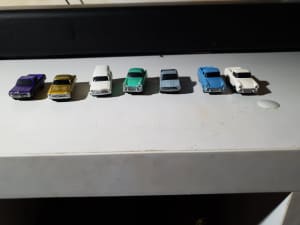 HO scale Australian old cars - suit train sets or displays.