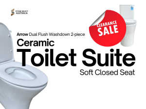 DUAL FLUSH WASHDOWN 2-piece CERAMIC TOILET with SOFT CLOSED SEAT