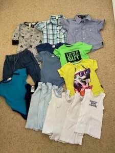 SIZE 0 BABY BOY BUNDLE OF CLOTHES - 18 items for