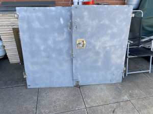Metal doors for cabinet or trailer