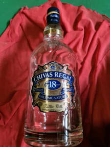 Chivas Regal 12-Year Old Scotch Whisky Huge 4.5 Liters Empty Bottle Swing  Cradle