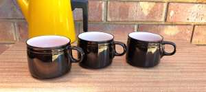 Vintage Retro Black and pink Ceramic mugs
