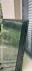Glass panels for pool fence approx. 16 metres 