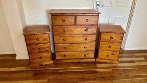 Tallboy Chest of drawers & 2 Bedsides ** Can Deliver 4 FREE **