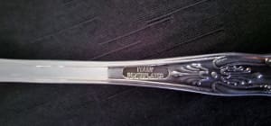 Vintage Collectable Silver Plated Salad Serving Spoon & Fork