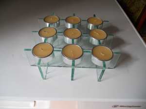 Square Glass Modern Candle Holder