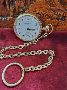 1898 Hampden 15 jewel Hunter Mechanical Gents Pocket Watch 