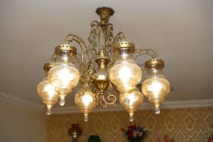 Retro chandelier light fittings!