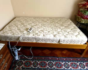 Adjustable king single bed frame with mattress