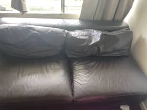 Leather lounge two seater $40